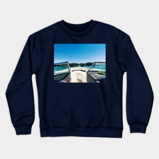 View from the Boat - Lake Norman Summer Day Crewneck Sweatshirt